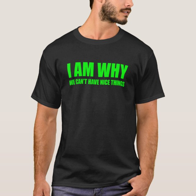 I Am Why We Can't Have Nice Things 3 T-Shirt (Front)