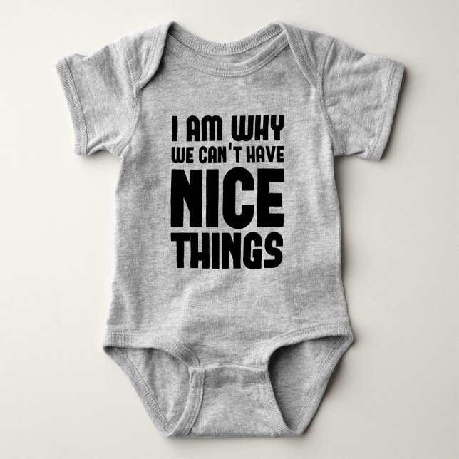 I Am Why We Can't Have Nice Things | Chic Baby Bodysuit (Front)
