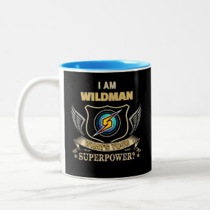 I Am WILDMAN What's Your Superpower Two-Tone Coffee Mug