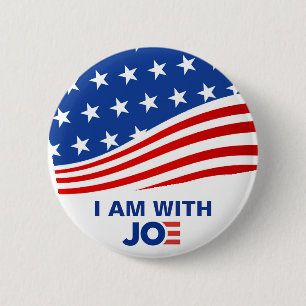 I am with Joe 2024 President Election Campaign 6 Cm Round Badge