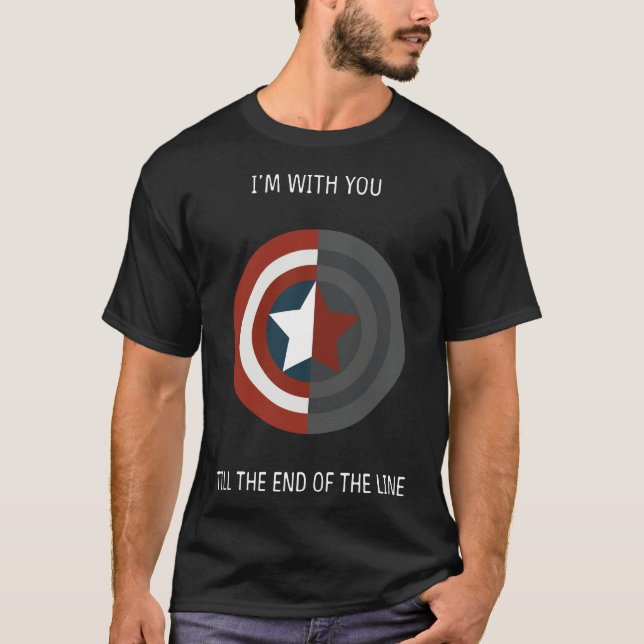 I am with u till the end of the line american t-sh T-Shirt (Front)