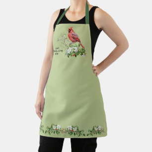 I am with you always Cardinal Bird Apron
