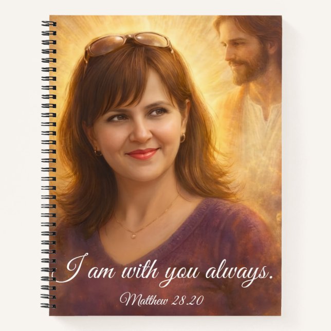 I Am With You Always Custom Photo Notebook  (Front)