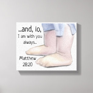 I Am With You Always Matthew 28 Scripture Art Baby Canvas Print