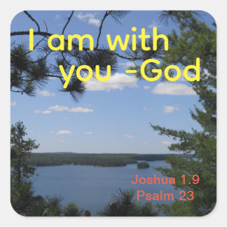 I am with you- lake view (Boundary Waters) Square Sticker