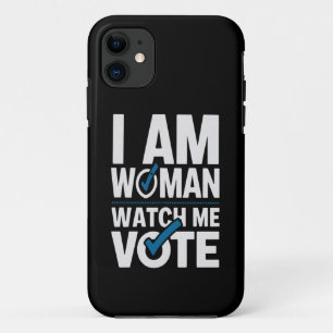 I Am Woman Watch Me Vote Vintage  iPhone 11 Case
