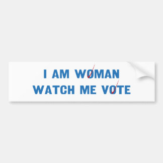 I Am Woman Watch Me Vote Vote 2024 Wave Vote Bumper Sticker