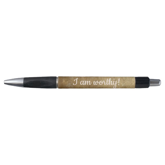 I am worthy, gold blends affirmation pens (Front)