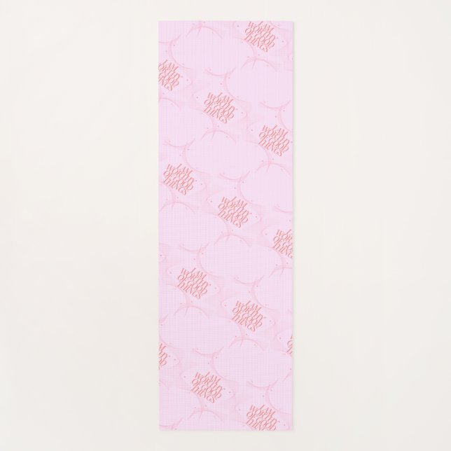 I am worthy of good things  yoga mat (Front)
