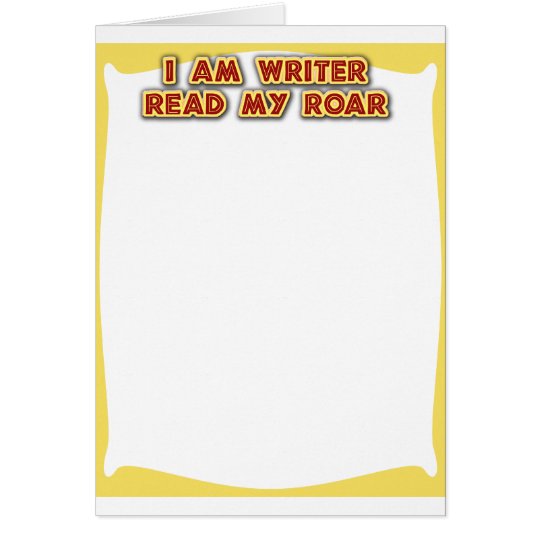 I am writer! card