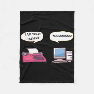 I Am Your Father Computer Funny Gamer Geek Nerd Fleece Blanket