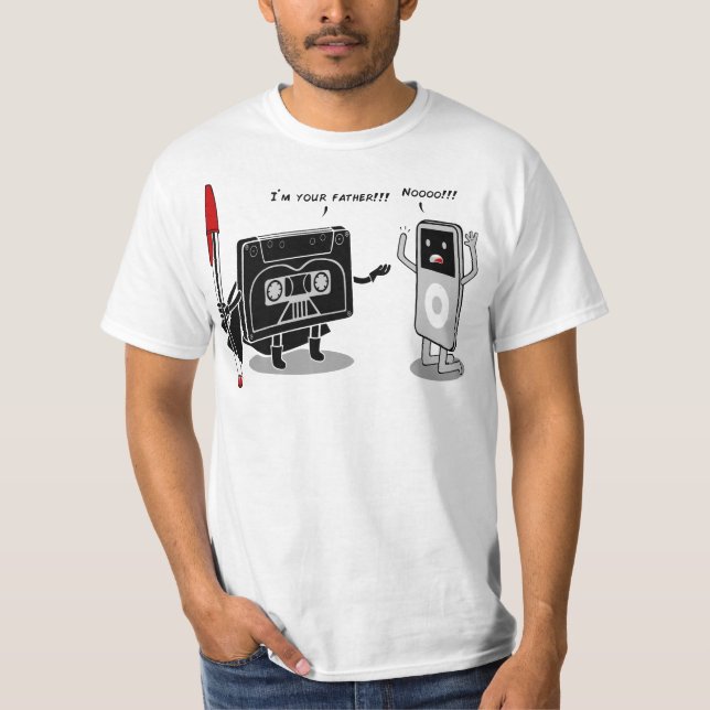 I Am Your Father, Funny Cassette Tape Retro Parody T-Shirt (Front)