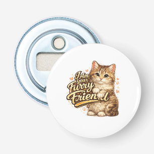 I Am Your Furry Friend Cat Design Bottle Opener