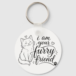 I Am Your Furry Friend Cute Pet Design Key Ring