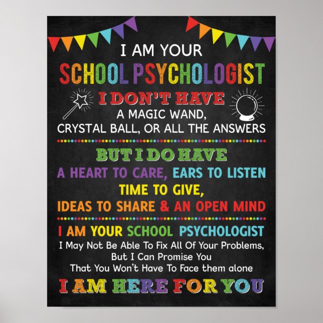 I Am Your School Psychologist Poster (Front)