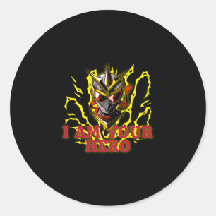 I AM YUOR HERO CLASSIC ROUND STICKER