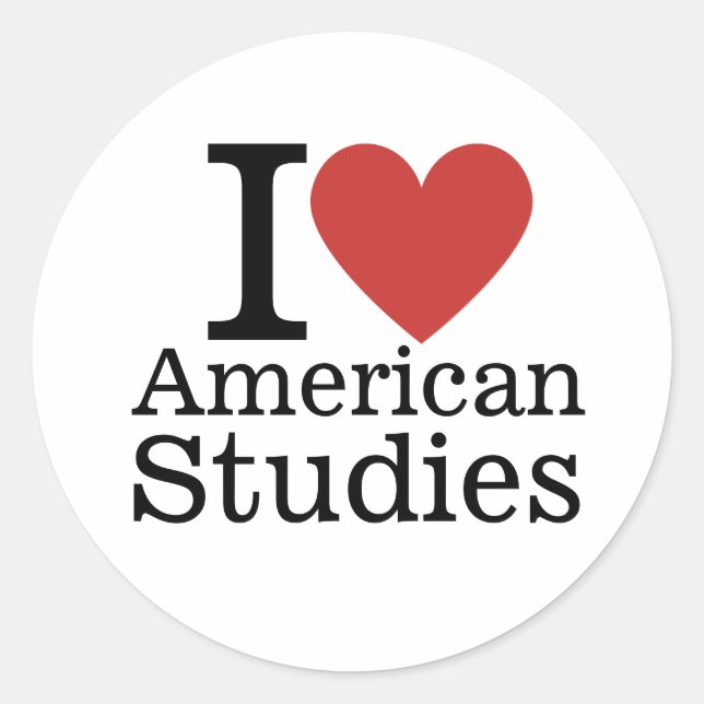 I ❤️ American Studies for Students/Faculty CUSTOM Classic Round Sticker (Front)