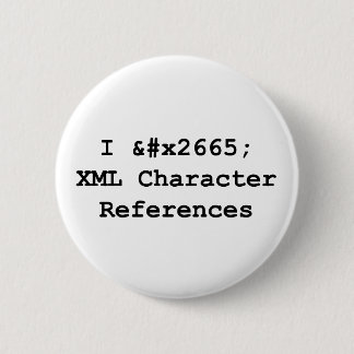 I &amp;#x2665 XML 6 Cm Round Badge