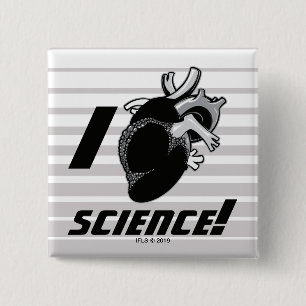 I (Anatomical Heart) Science 15 Cm Square Badge