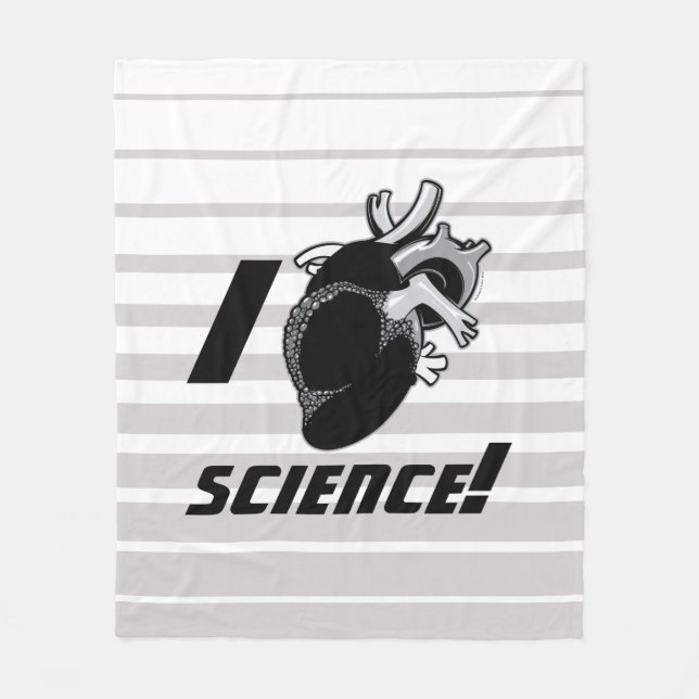 I (Anatomical Heart) Science Fleece Blanket (Front)