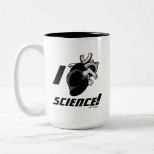 I (Anatomical Heart) Science Two-Tone Coffee Mug