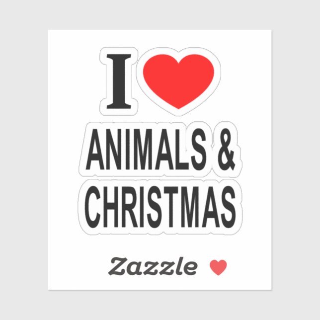 I ❤️ ANIMALS & CHRISTMAS I LOVE ANIMALS & CH Vinyl (Sheet)