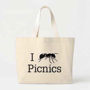 I Ant Picnics Large Tote Bag