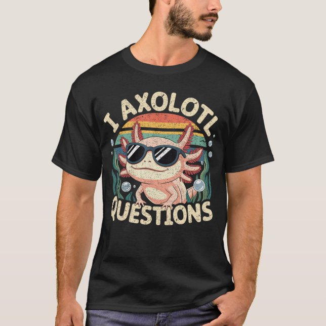 I Aolotl Questions Adults Youth Retro Aolotl boy T-Shirt (Front)