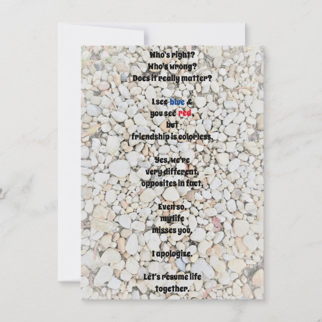 I Apologise Flat Greeting Card (Front)