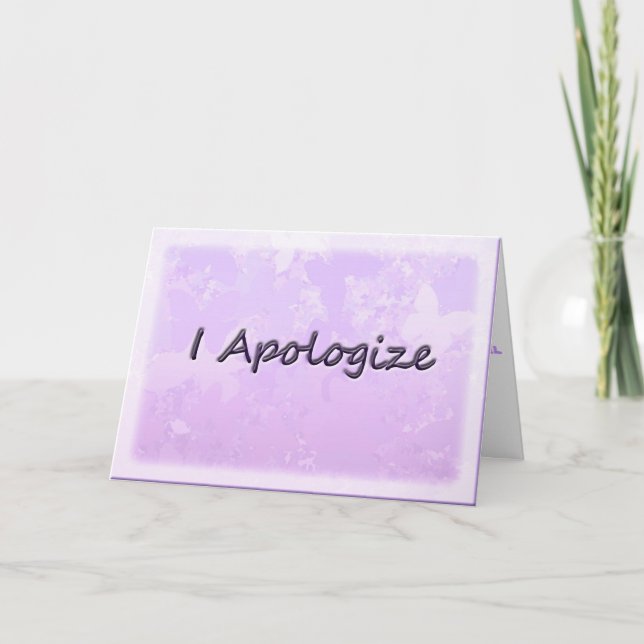 I Apologize Card (Front)