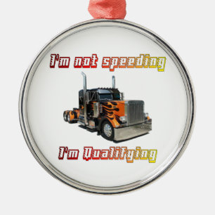 I'm not speeding metal ornament
