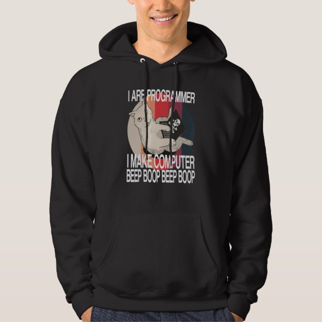 I Are Programmer  Computer Cat Software Developer Hoodie (Front)