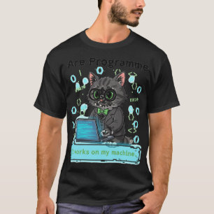 I Are Programmer Whimsical Cat Developer Graphic T-Shirt