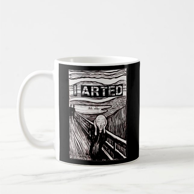 I Arted Teachers Painter The Scream Coffee Mug (Left)