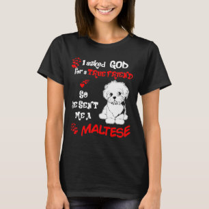 I Asked God For A True Friend So He Sent Me A Malt T-Shirt