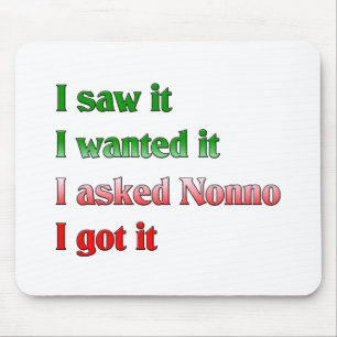 I Asked Nonno Mouse Pad