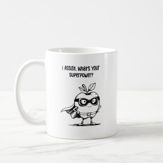 I Assist Superpower Classroom Support Hero Coffee Mug (Left)