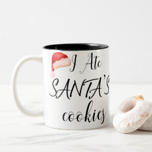 I ate santa cookies Two-Tone coffee mug
