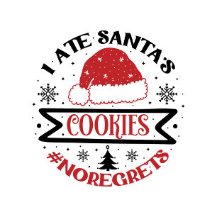 I Ate Santa's Cookies Tree Decoration Card