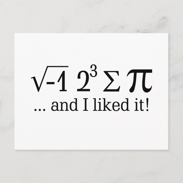 I ate some pie and I liked it Typography Postcard (Front)