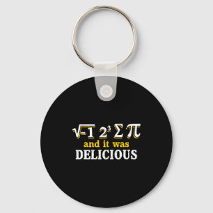I Ate Some Pie And It Was Delicious Funny Pi Day M Key Ring