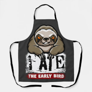 I ate the early bird. Grumpy sloth, morning grouch Apron