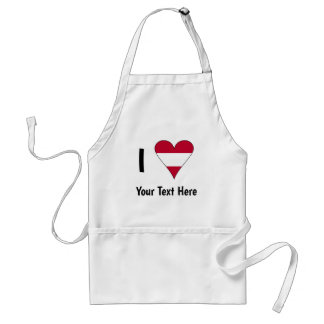 I (Austrian Flag Heart Love) Your Text Standard Apron