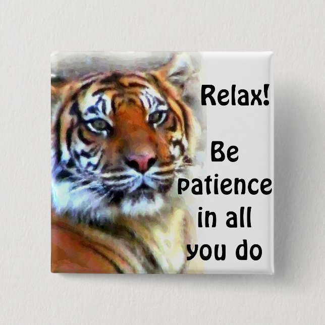 I Await_ 15 Cm Square Badge (Front)