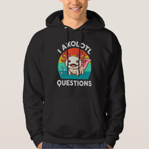 I Axolotl Question Retro Vintage Axolotl  Kids Hoodie