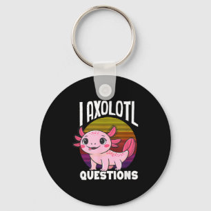 I axolotl questions cute pink mexican salamander key ring