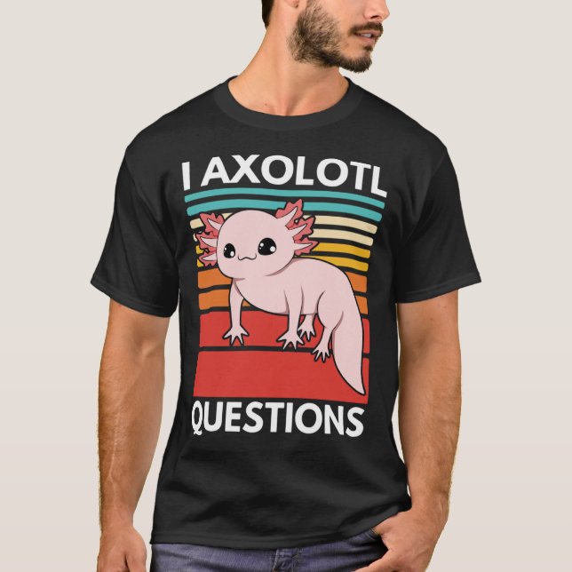 I Axolotl Questions Cute Youth Kids Retro 90s Vint T-Shirt (Front)