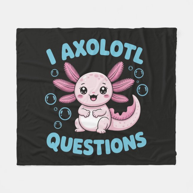 I Axolotl Questions Fleece Blanket (Front (Horizontal))