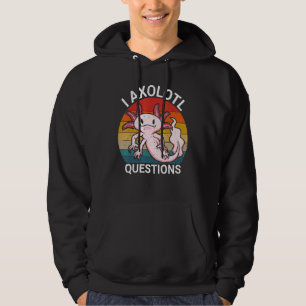 I Axolotl Questions Kids Retro Cute Axolotl Hoodie