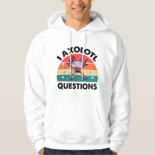 I Axolotl Questions Kids Youth Mom Dad Retro Cute  Hoodie